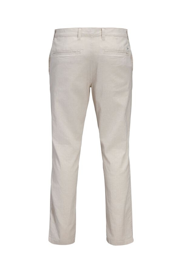 Jack & Jones Cal&ccedil;as chino regular fit em linho cru