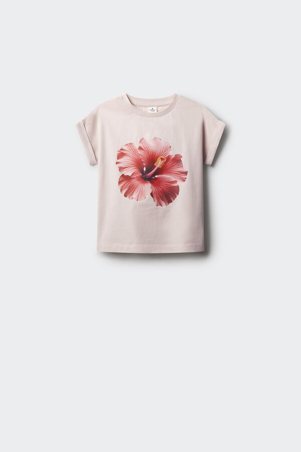 Springfield Kids Camisa de menina hibisco rosa