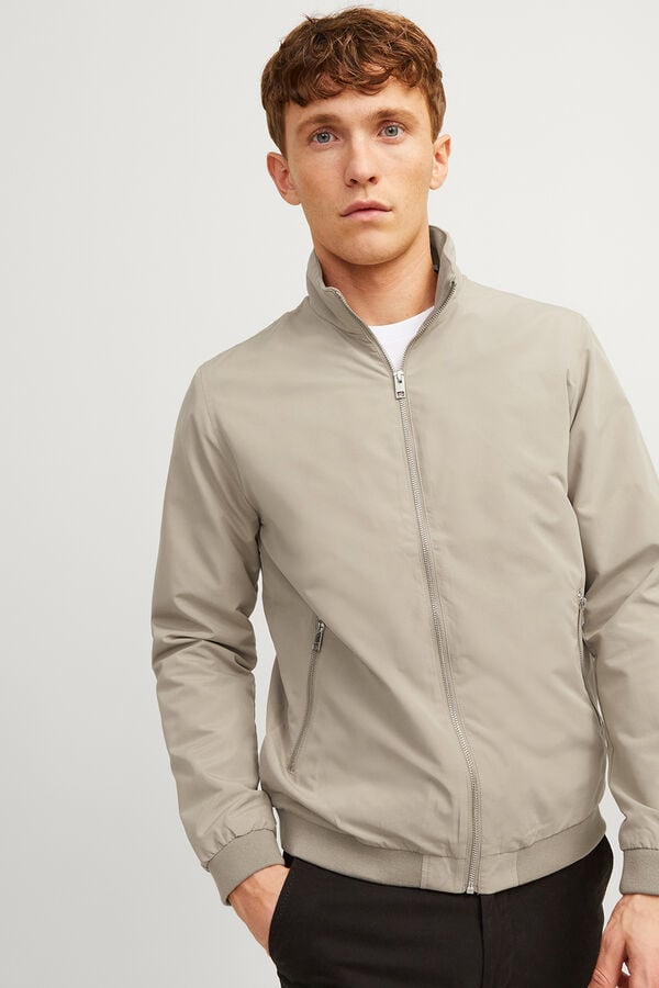 Jack & Jones Jaqueta bomber com gola alta azul