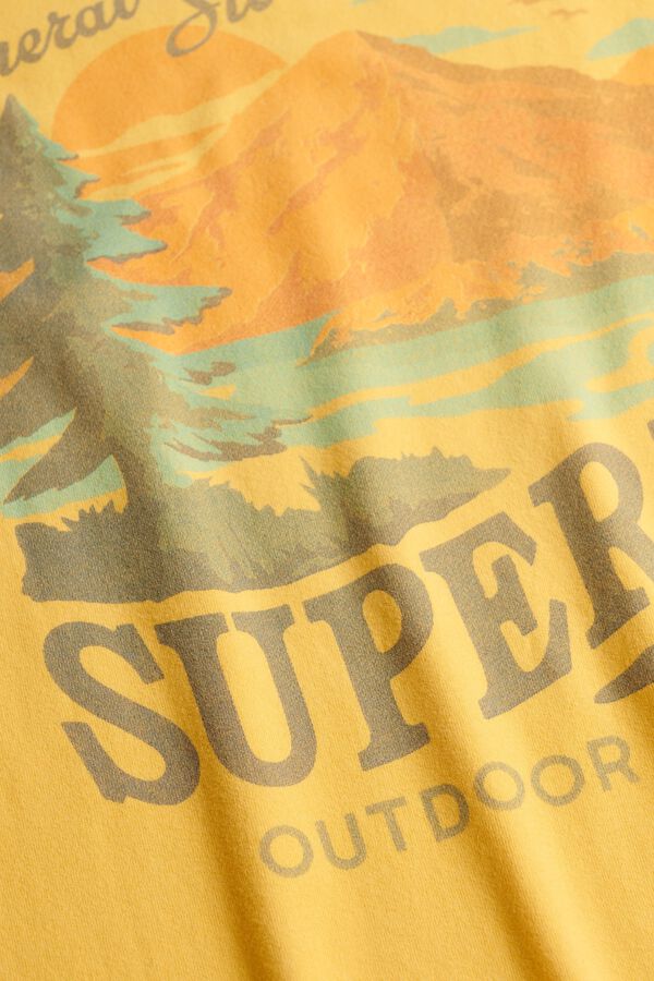 Superdry T-shirt de manga curta com estampado de montanhas estampado