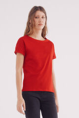 Springfield T-shirt lisa com mangas e botões nos ombros vermelho