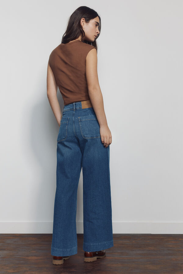 Springfield Jeans Sailor cropped azul