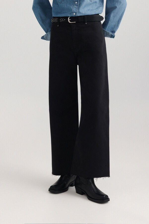 Springfield Jeans sailor cintura alta color negro