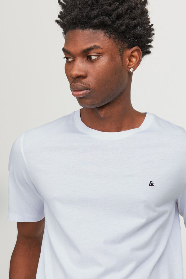 Jack & Jones T-shirt regular bordada branco