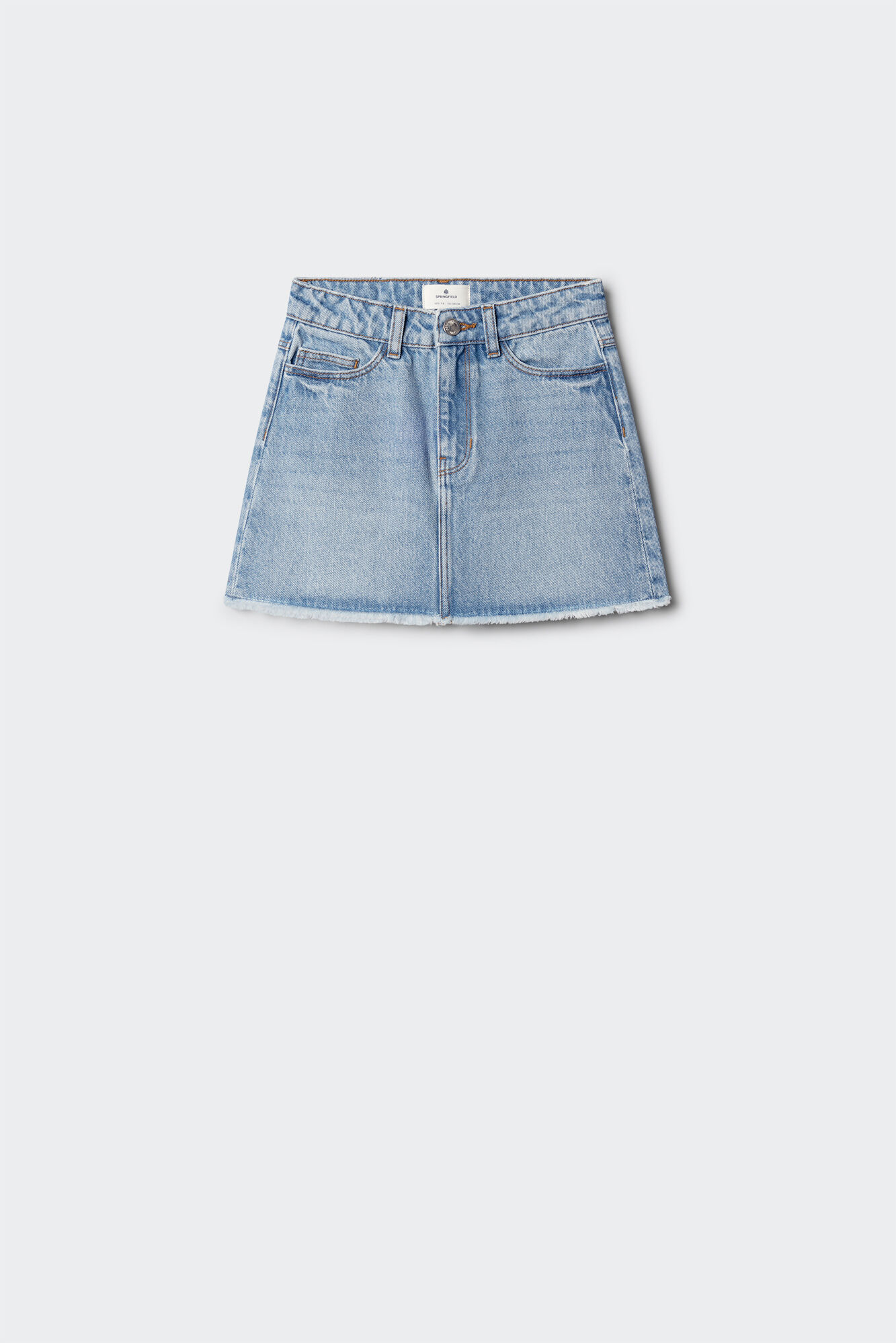 Springfield Kids Saia b&aacute;sica de denim para menina