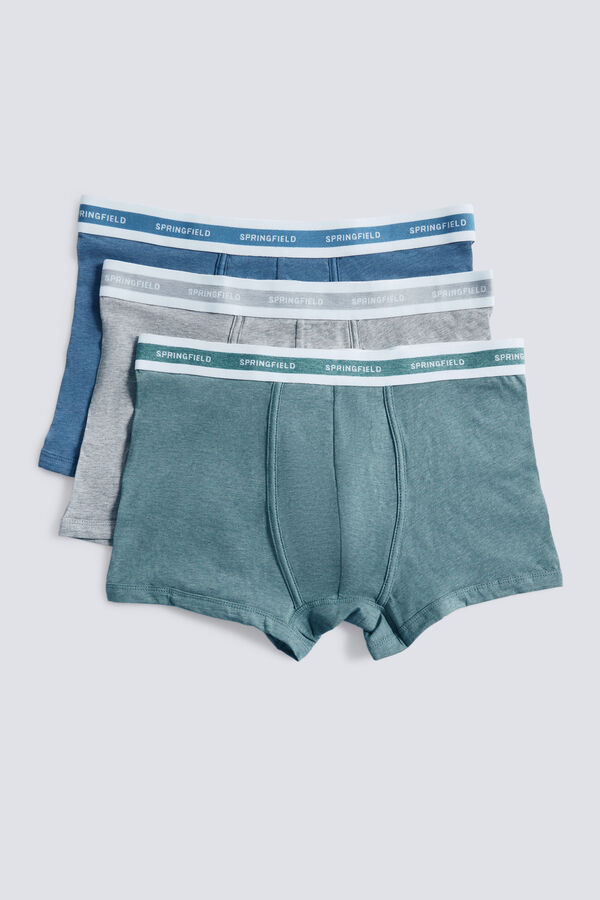 Springfield Pack 3 boxers b&aacute;sicos azul