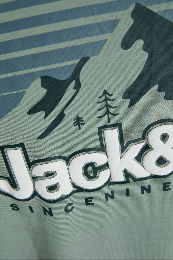 Jack & Jones T-shirt back print verde