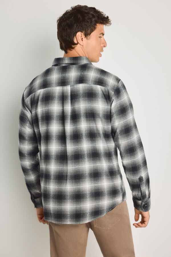 Jack & Jones Camisa relaxed de flanela cinzento