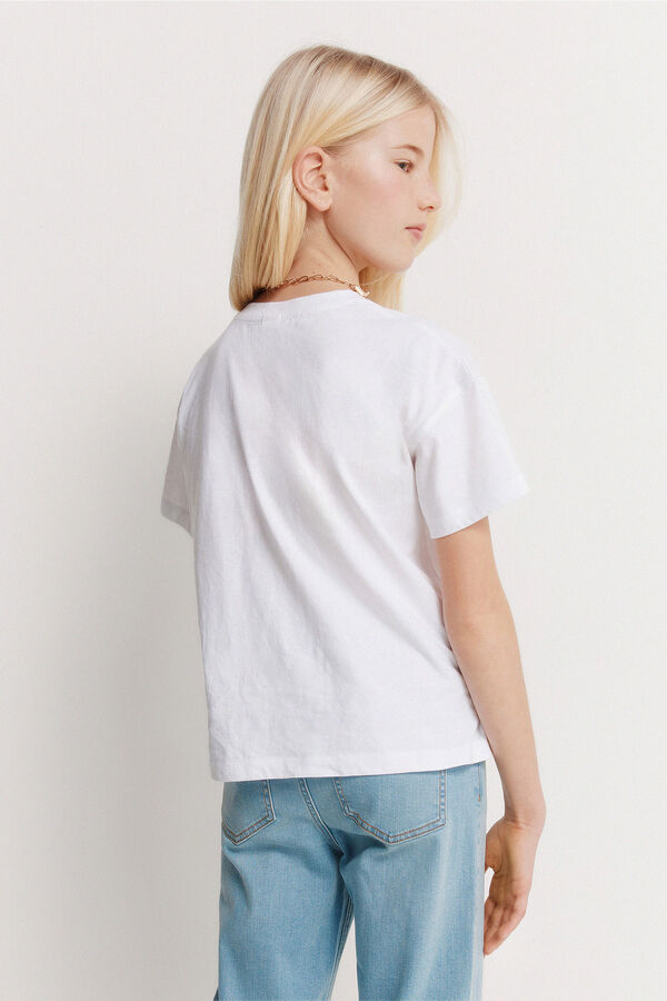 Springfield Kids T-shirt de manga curta cowboy de menina branco