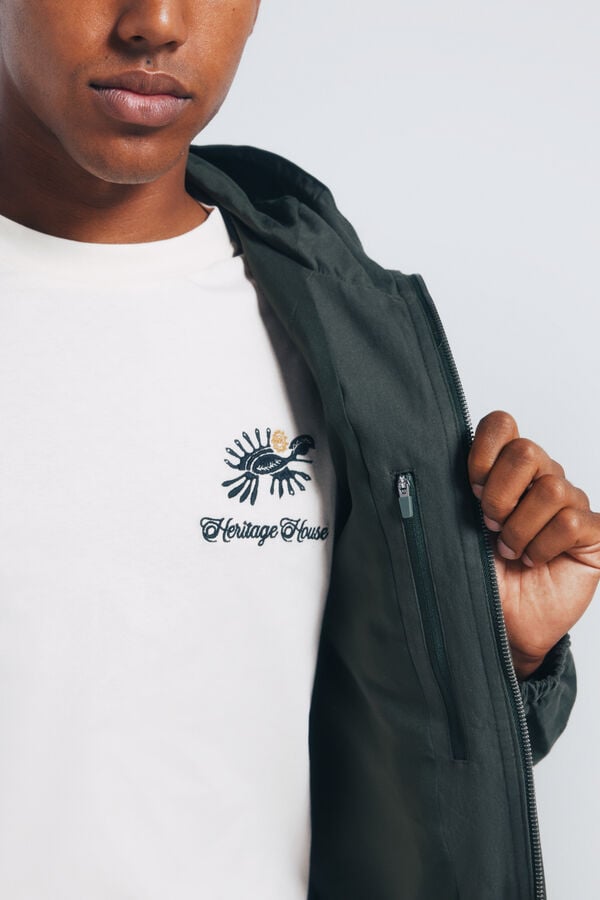 Springfield Parka algodão estampado