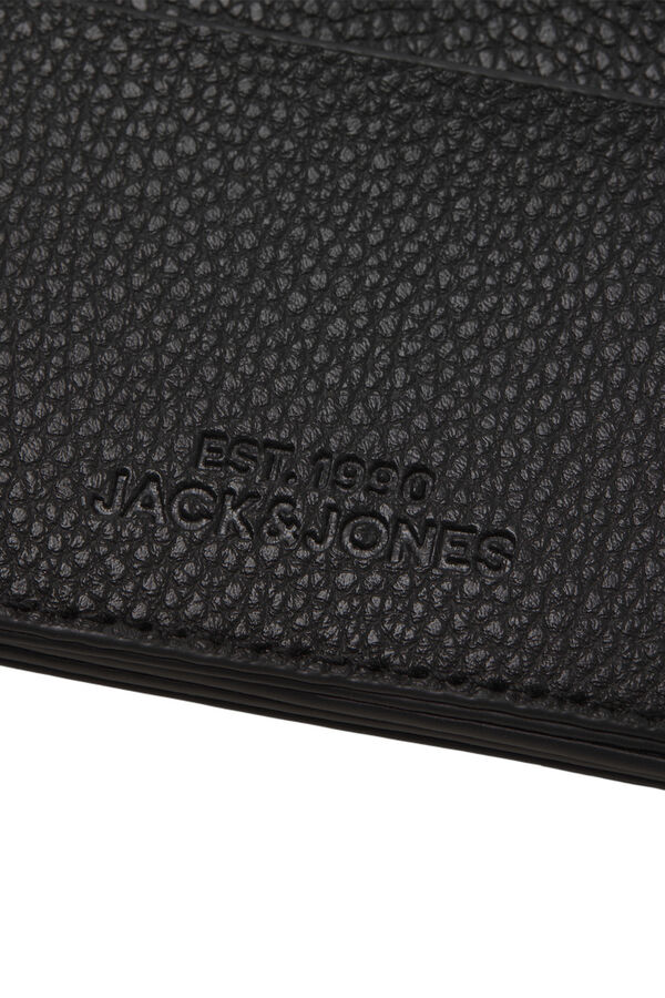 Jack & Jones Set de cintur&oacute;n y tarjetero negro