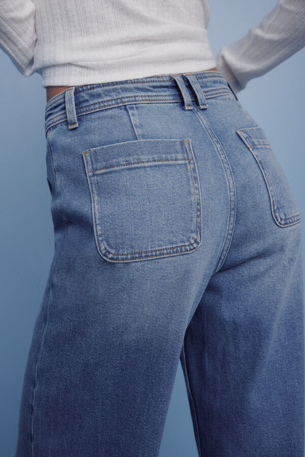 Springfield Jeans super flare comfort azul
