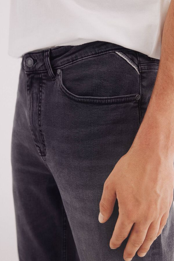 Springfield Calça jeans slim cinza escuro cinzento