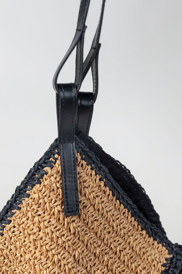 Systemaction Bolso yute contraste beige