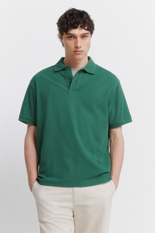 Springfield Polo em estrutura regular fit verde