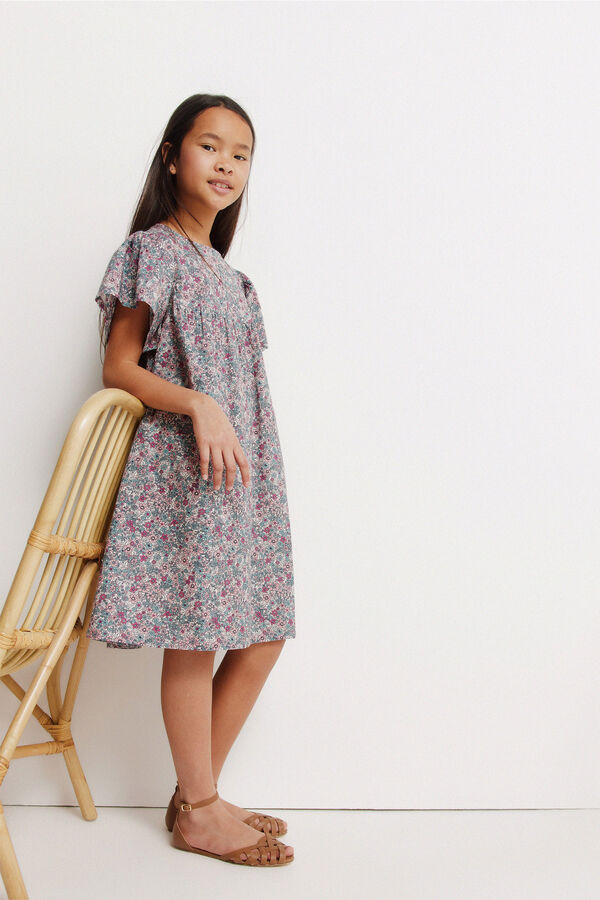 Springfield Kids Vestido estampado flores liberty rosa