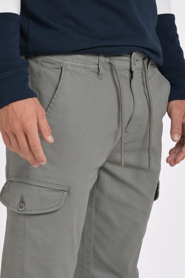 JVZ Cal&ccedil;a jogger cargo bege
