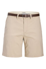 Jack & Jones PLUS Bermuda chino com cinto cru