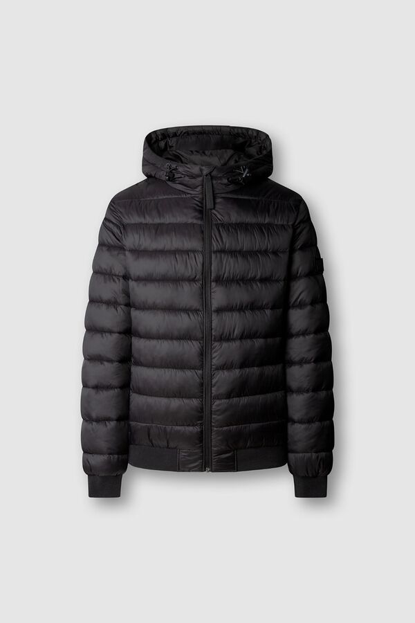 Pepe Jeans Casaco acolchoado com capuz preto