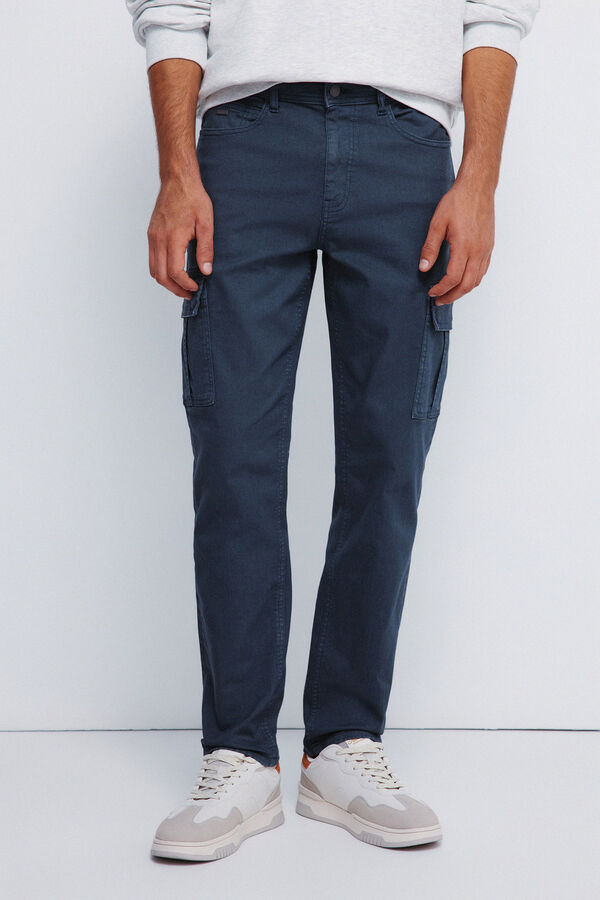 Springfield Calça cargo slim fit calça azul