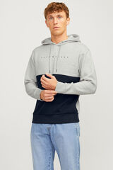 Jack & Jones Sudadera relaxed fit colorblock blanco
