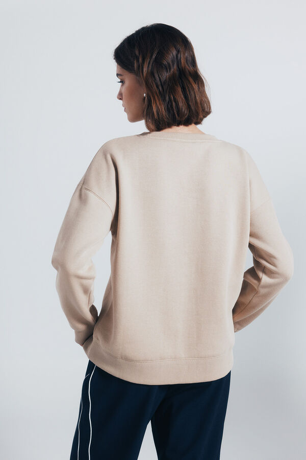Springfield Sweatshirt com estampa urbana camel