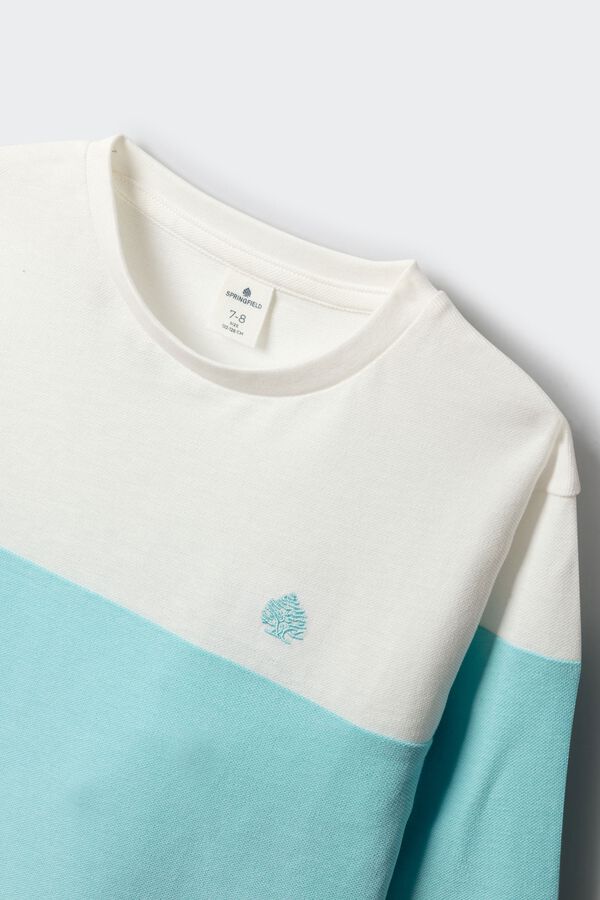 Springfield Kids T-shirt manga comprida b&aacute;sica para menino bege