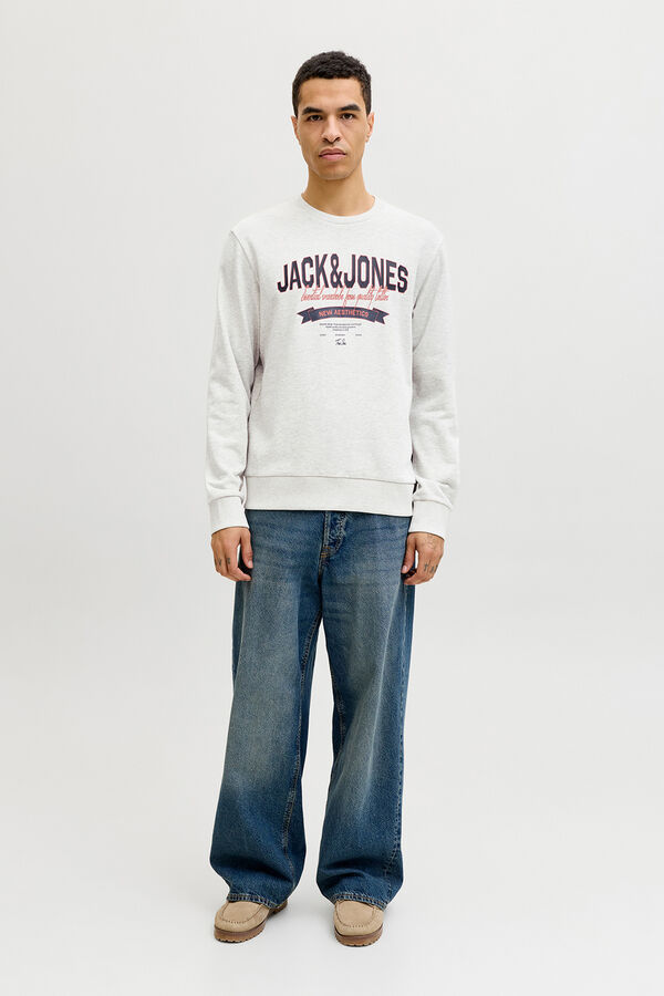 Jack & Jones Sweatshirt logo grande branco