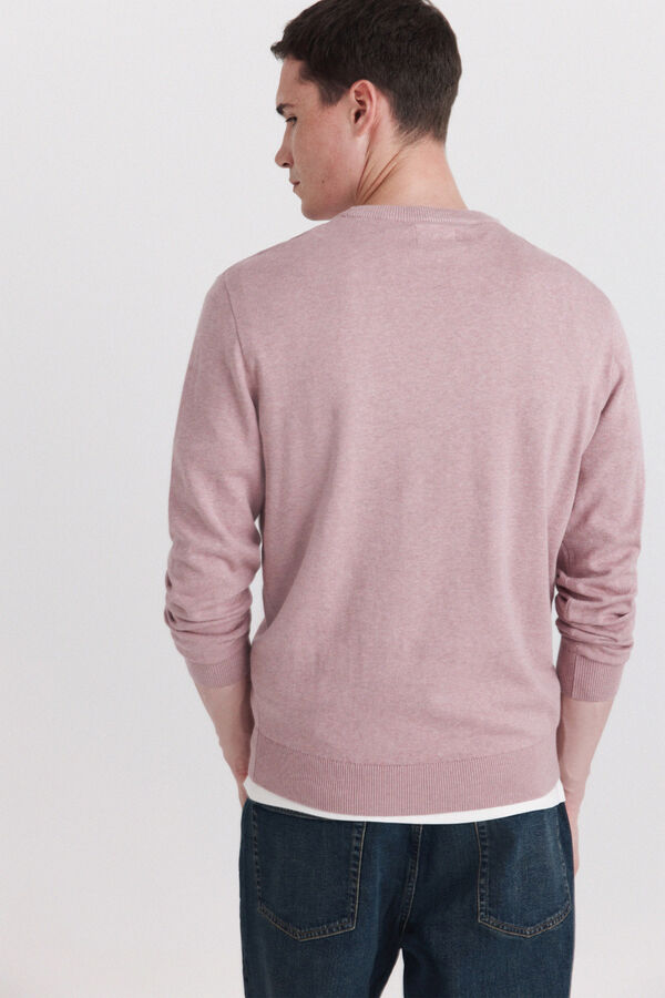 Springfield Camisola b&aacute;sica gola redonda rosa
