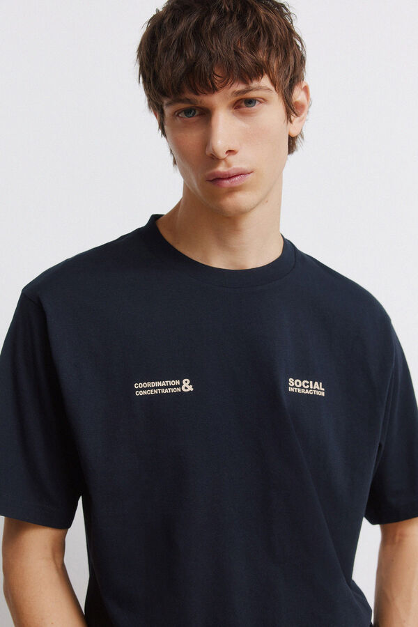Springfield T-shirt 'Social Interaction' azul