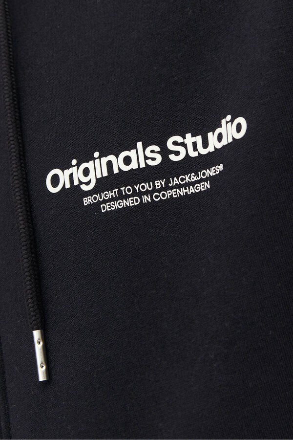 Jack & Jones Sweatshirt descontra&iacute;da com fecho-&eacute;clair preto