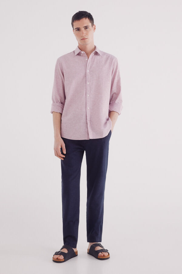 Springfield Camisa linho rosa