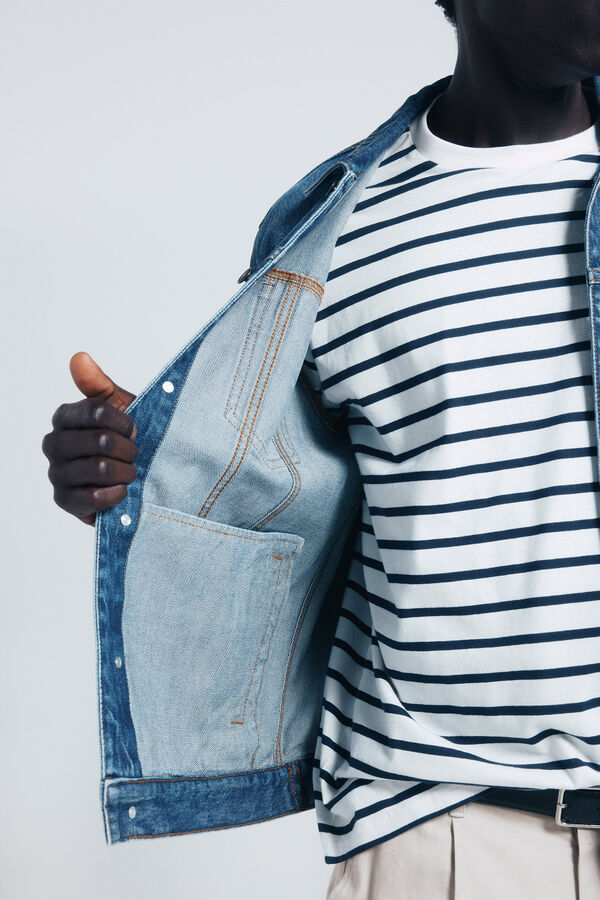 Springfield Blusão denim básico azul