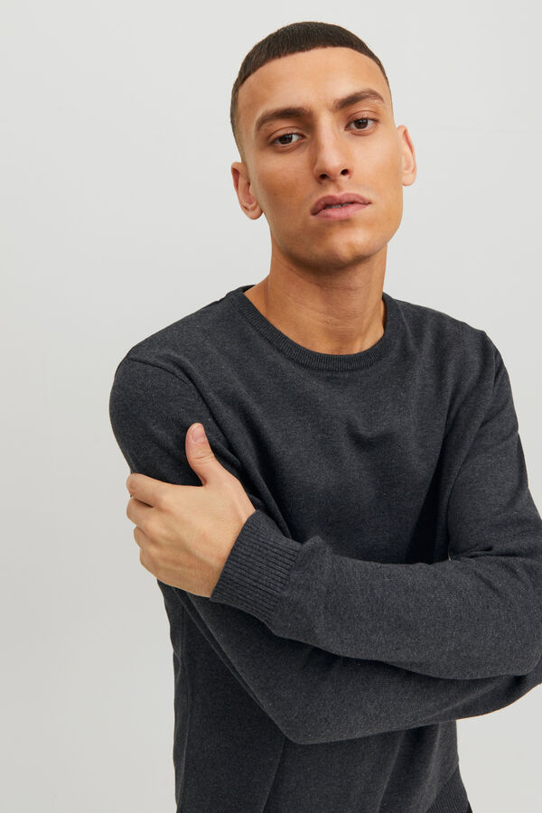 Jack & Jones Camisola de ajuste regular cinzento