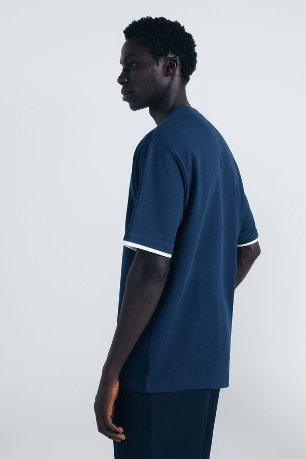 Springfield Double mini waffle t-shirt blue