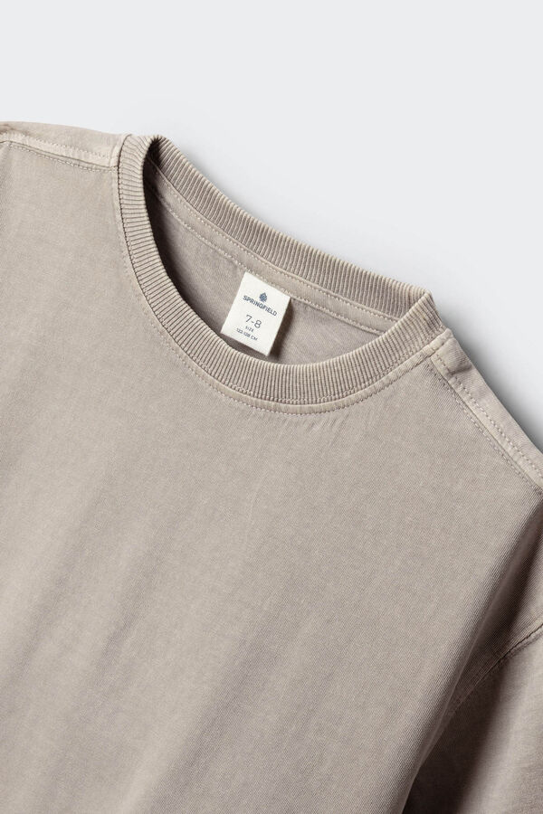 Springfield Kids T-shirt de manga curta com gr&aacute;fico para menino cinzento