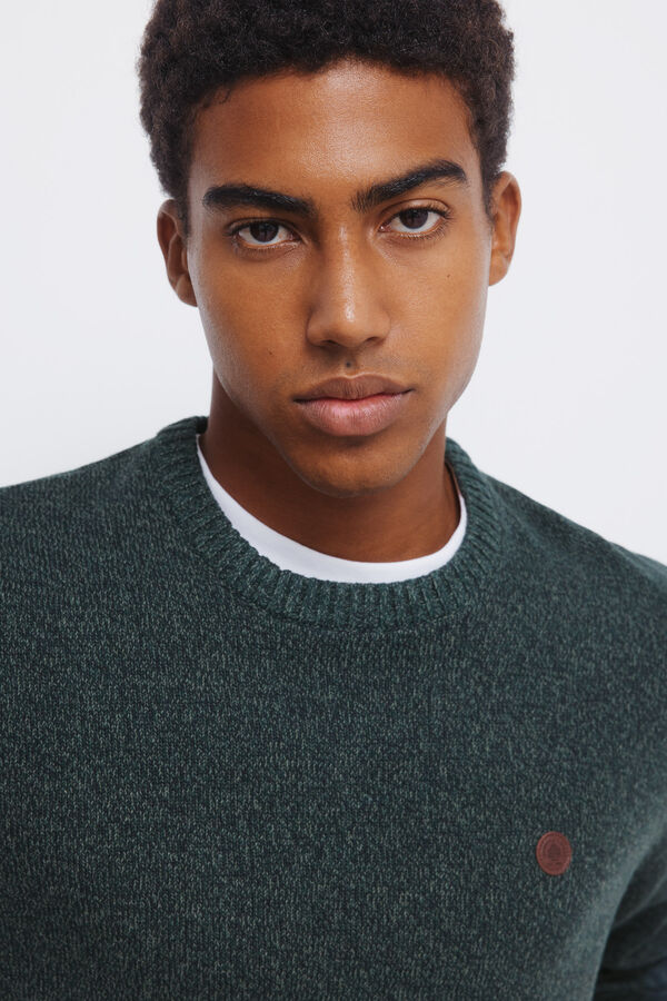 Springfield Camisola liso de fantasia torcida verde