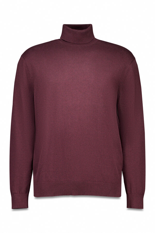 Springfield Camisola básico de gola vermelho