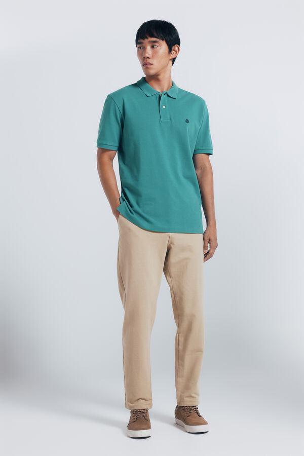 Springfield Polo piqué básico regular fit verde