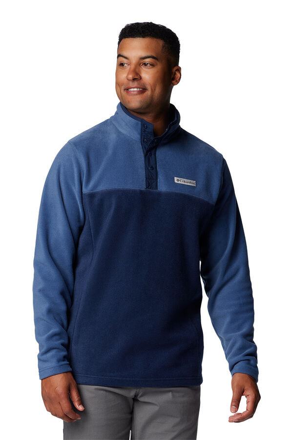 Columbia polar para homem Steens Mountain™ II com zíper e meio fecho azul