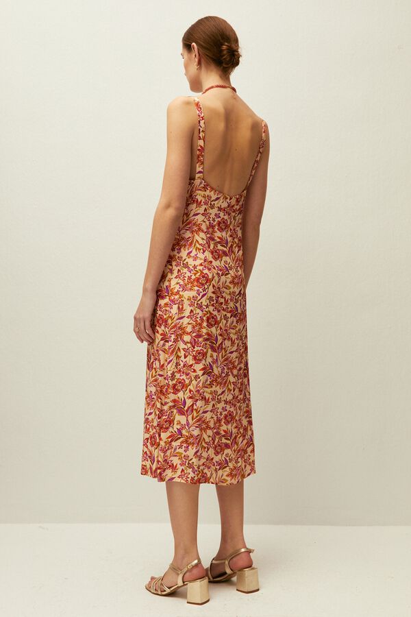 Systemaction Vestido comprido estampado branco