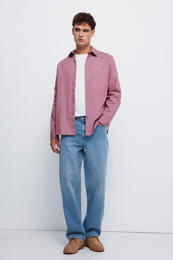 Springfield Camisa estruturada bicolor vermelho