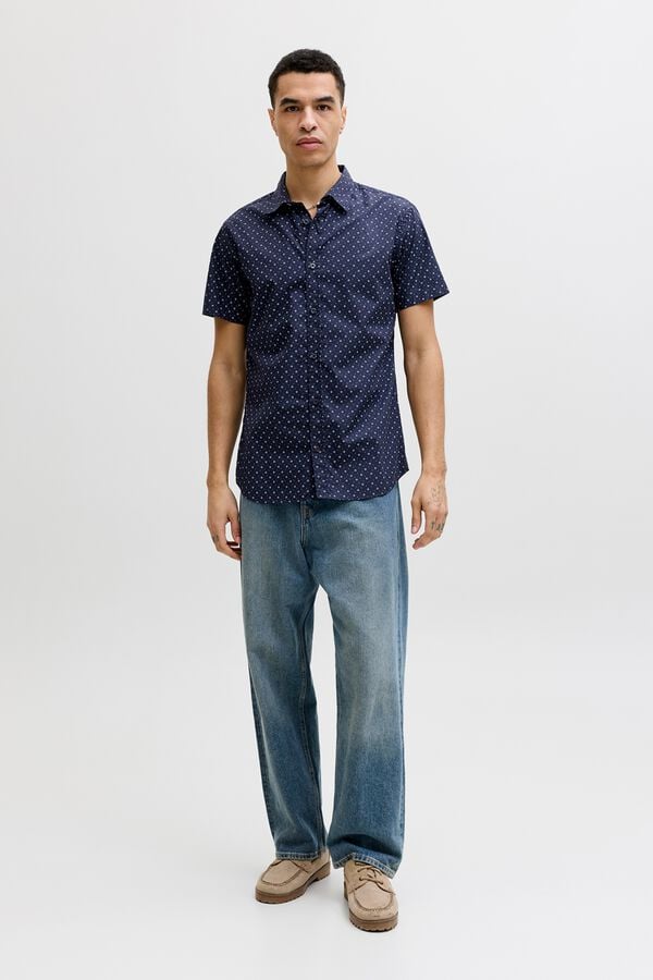 Jack & Jones Camisa slim fit estampada azul