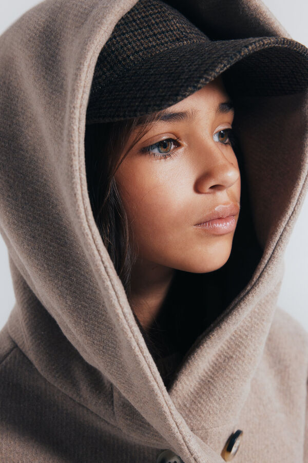 Springfield Kids Sobretudo de tecido trespassado para menina cru