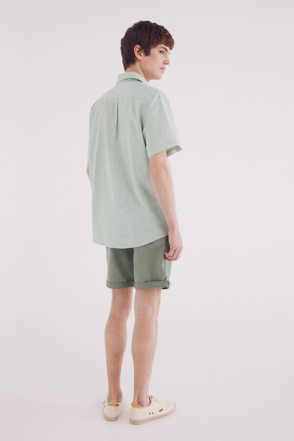 Springfield Bernuda em malha lavada verde