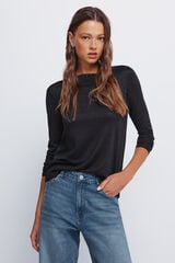 Springfield T-shirt com gola preto