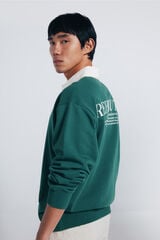 Springfield Sweatshirt com gola de rugby verde