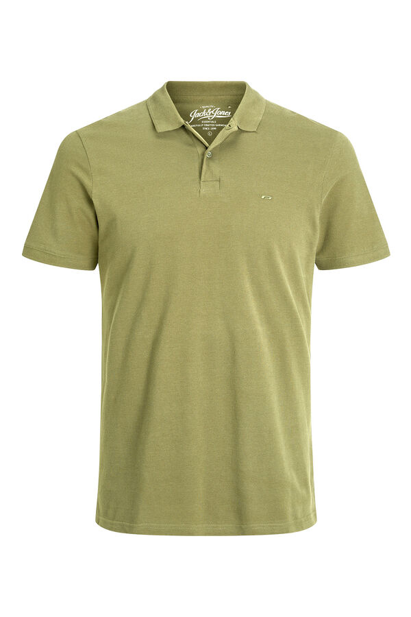 Jack & Jones Camisa polo liso slim fit verde
