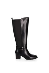 Chika 10 Botas de cano alto com painel el&aacute;stico atr&aacute;s preto