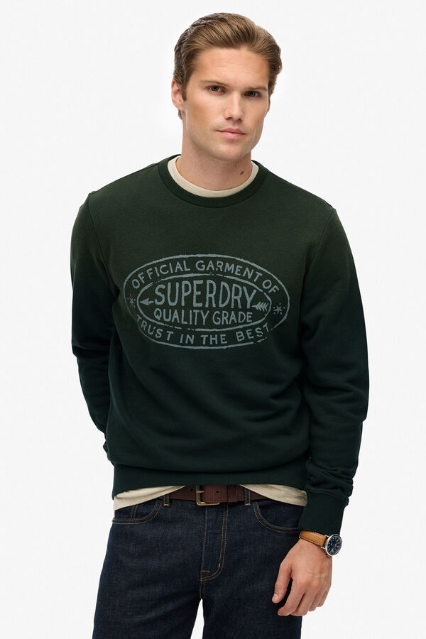 Superdry Sweatshirt logo estampado  verde